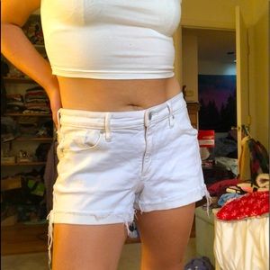 Target - Universal Thread white denim shorts